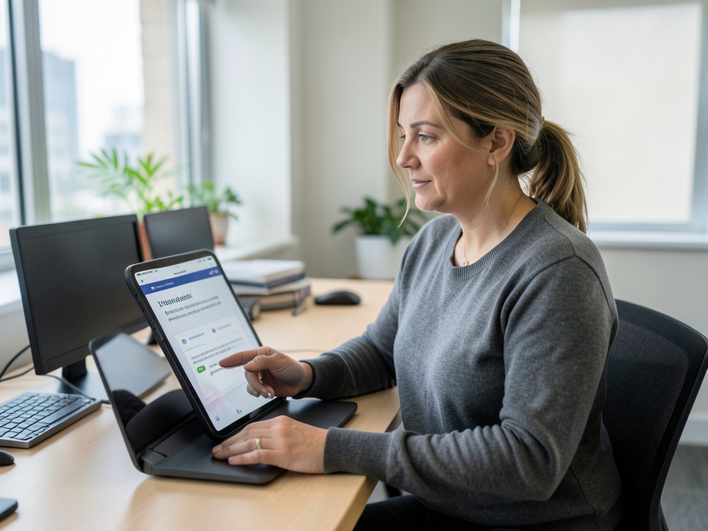 A person reviews an assisted application before authorizing the next action