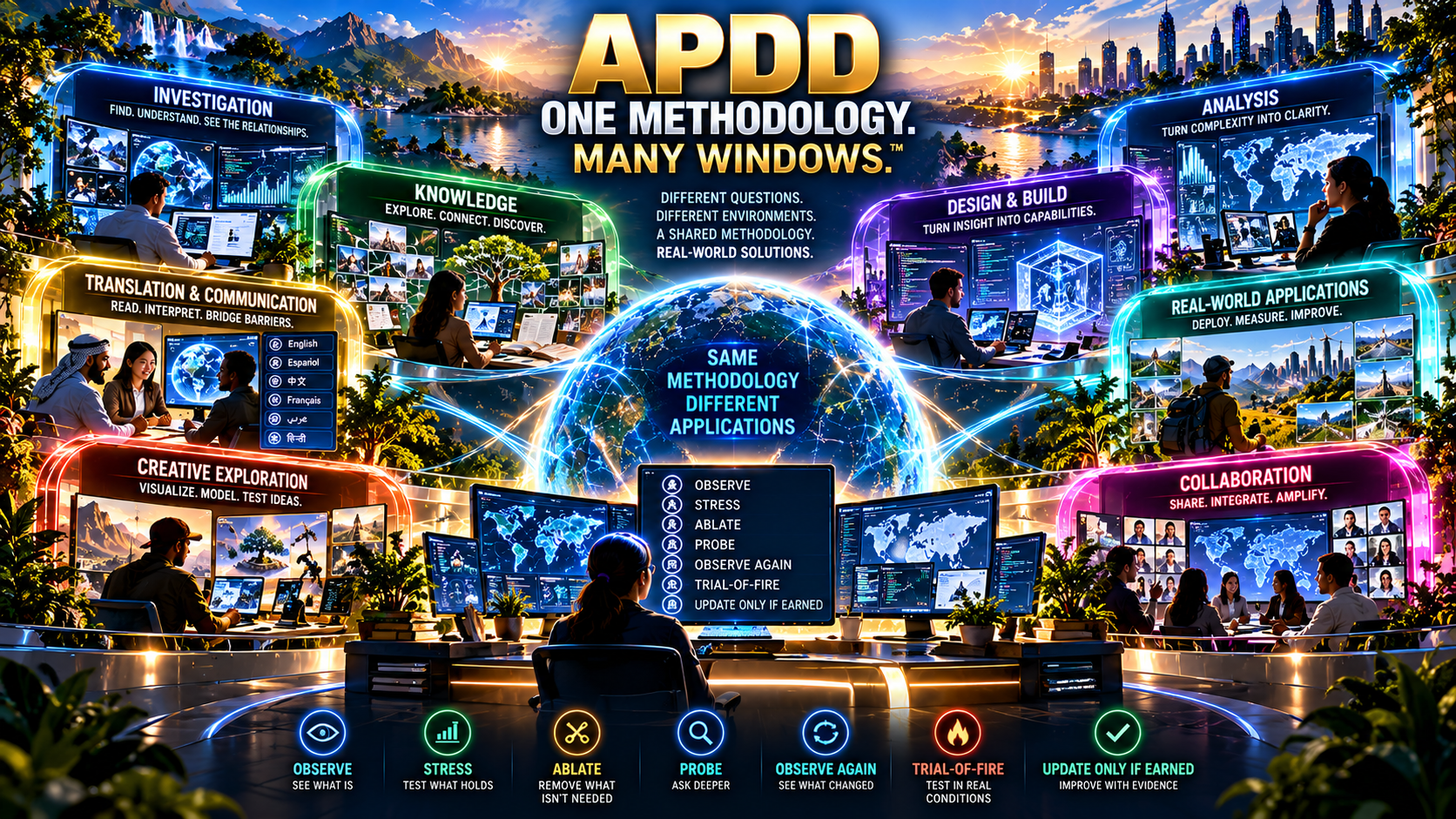 One Methodology, Many Windows: expressive APDD capability windows communicating through a shared evidence-driven methodology